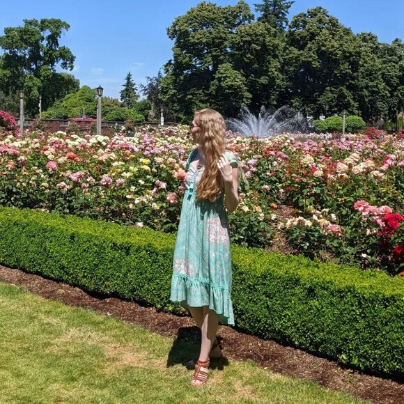 NWT Tulle & Batiste Elizza Sundress, Turquoise - Picture 8 of 8